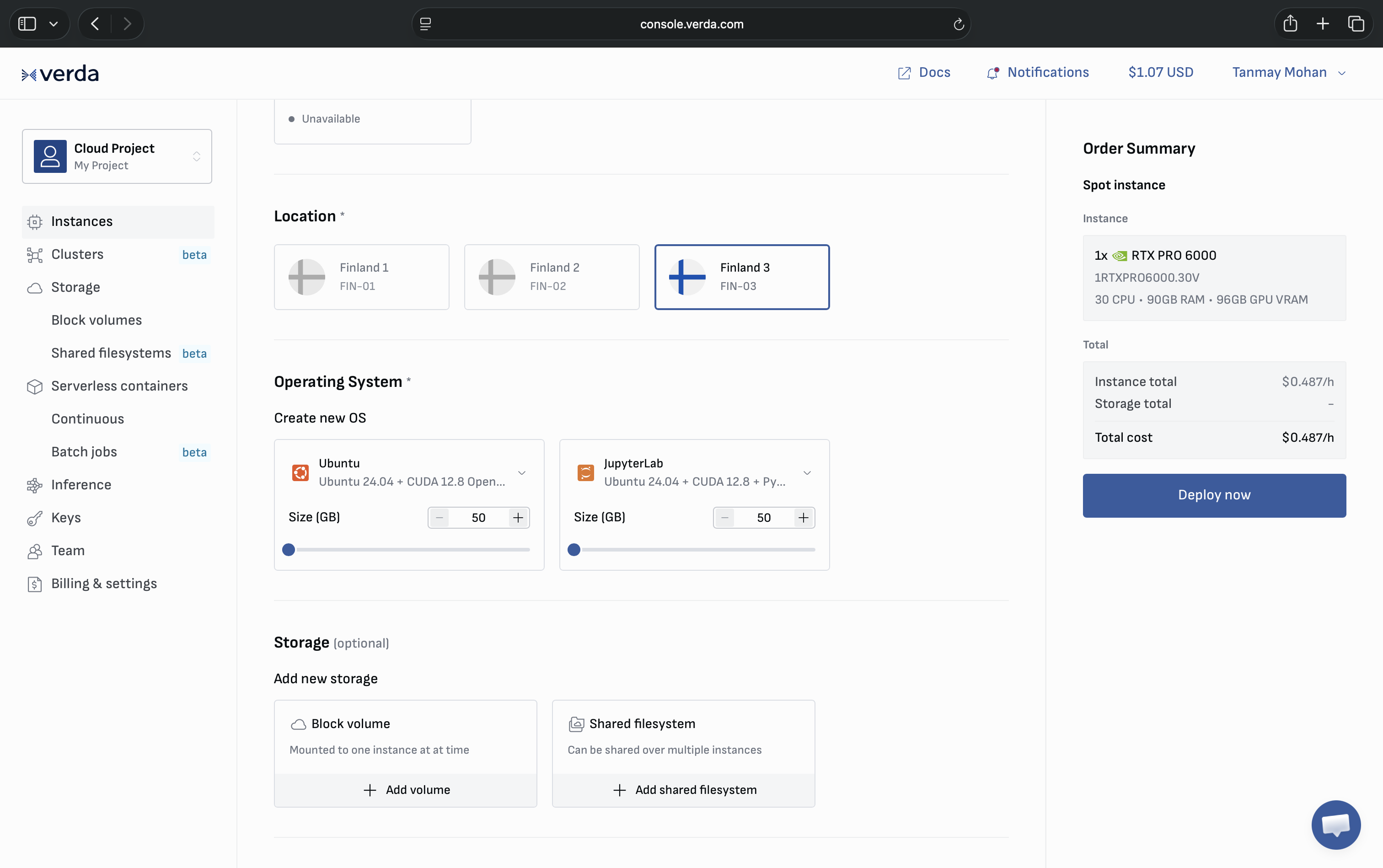 Instance Configuration